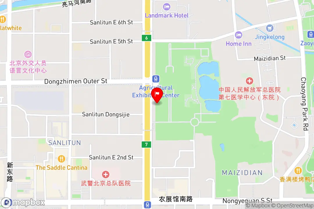 Map showing location of Embassy of the Kingdom of Morocco